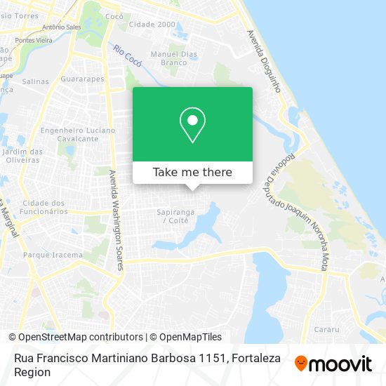 Mapa Rua Francisco Martiniano Barbosa 1151