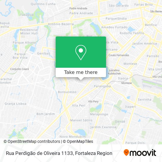 Rua Perdigão de Oliveira 1133 map