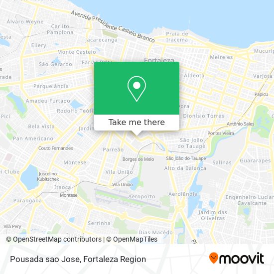 Mapa Pousada sao Jose