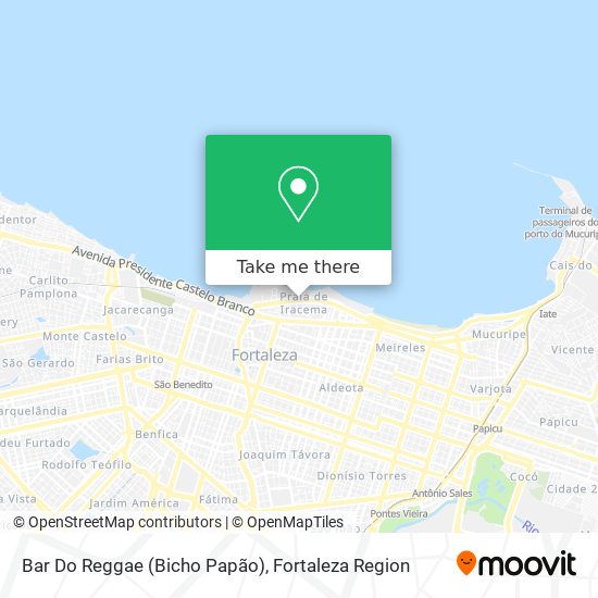 How to get to Bar Do Reggae (Bicho Papão) in Praia De Iracema by Bus or  Metro?