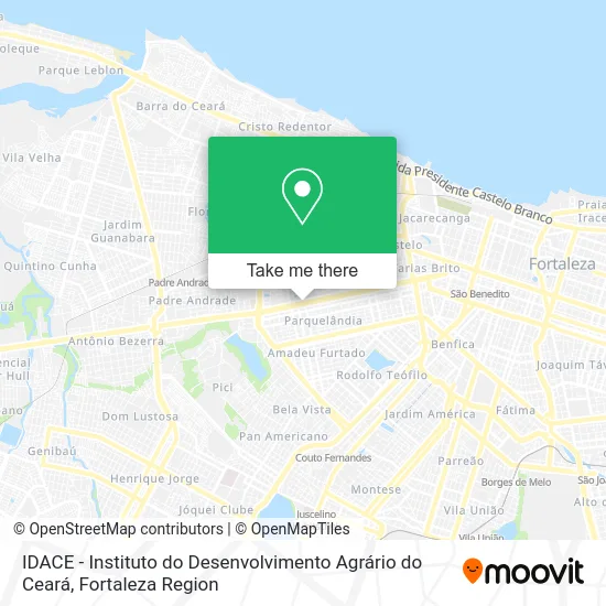 IDACE - Instituto do Desenvolvimento Agrário do Ceará map