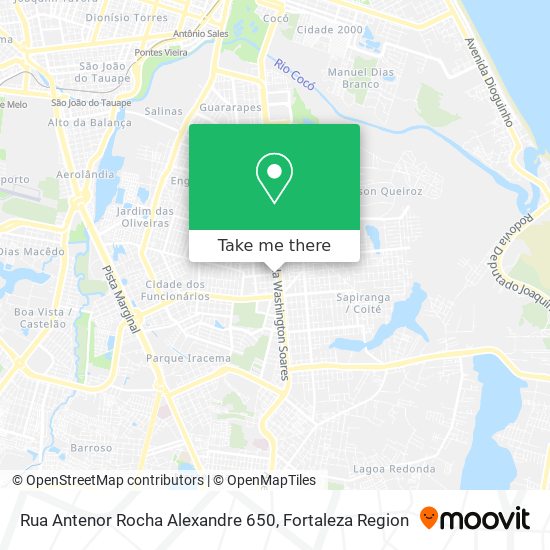 Mapa Rua Antenor Rocha Alexandre 650