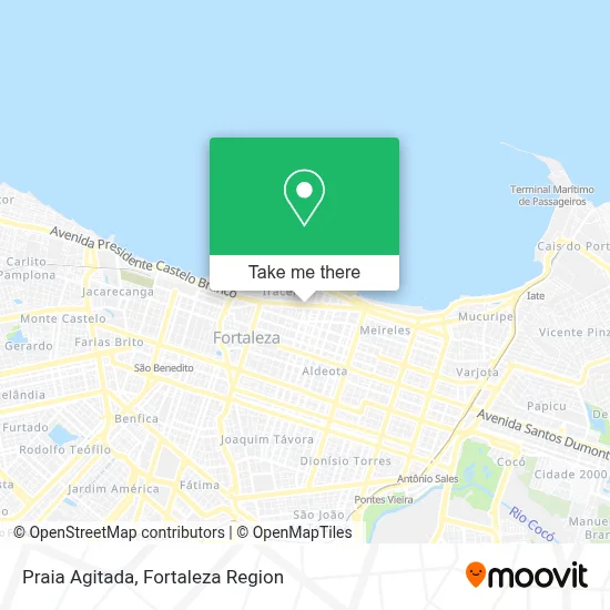 Praia Agitada map