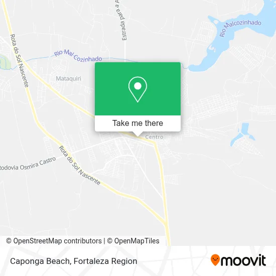 Caponga Beach map