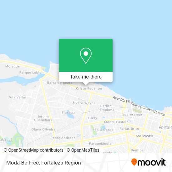 Moda Be Free map