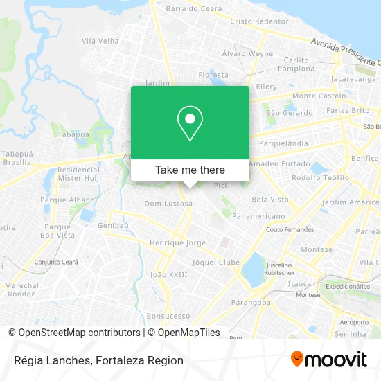 Régia Lanches map