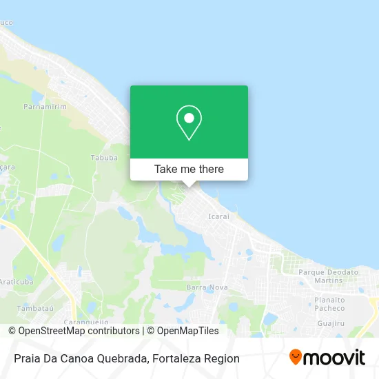 Praia Da Canoa Quebrada map