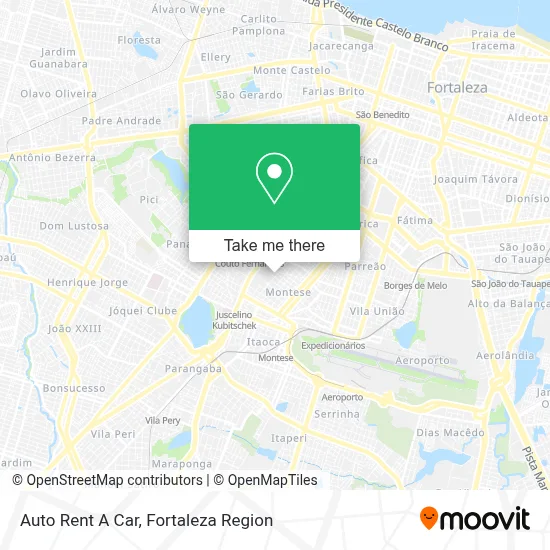 Auto Rent A Car map