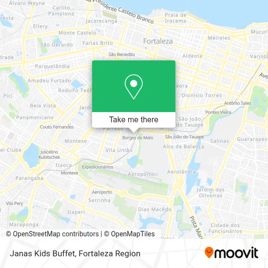 Janas Kids Buffet map