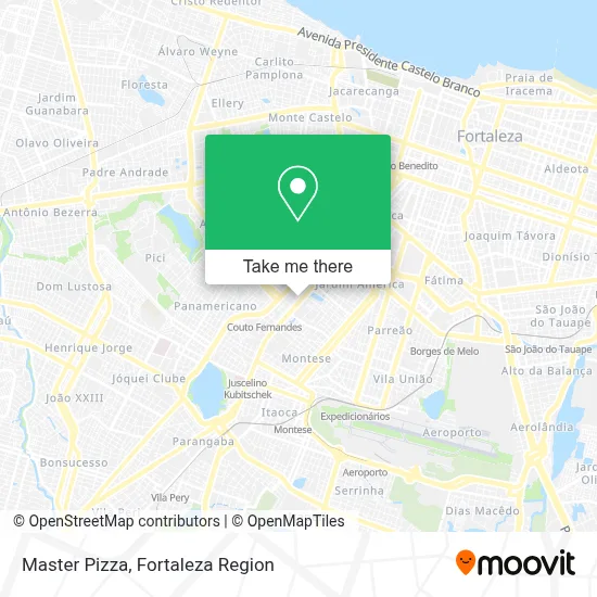 Master Pizza map