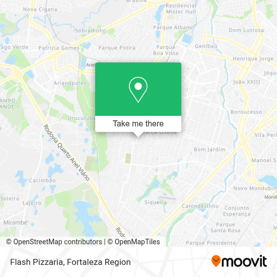 Flash Pizzaria map