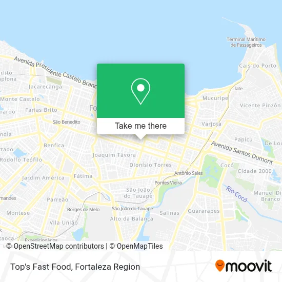 Top's Fast Food map