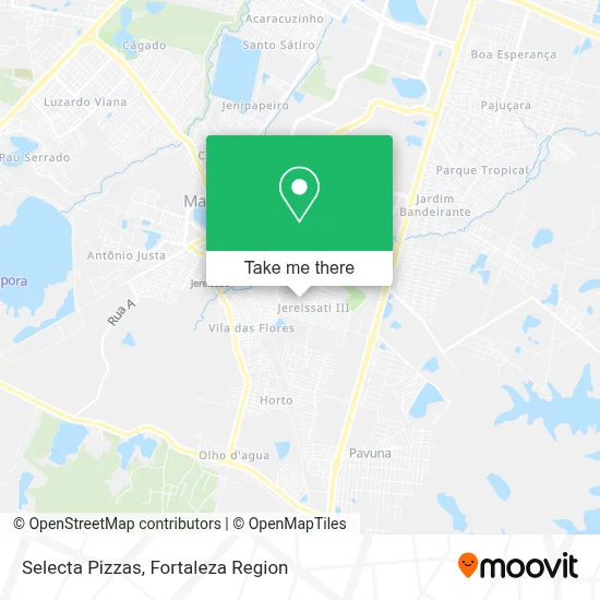 Selecta Pizzas map