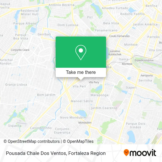 Pousada Chale Dos Ventos map