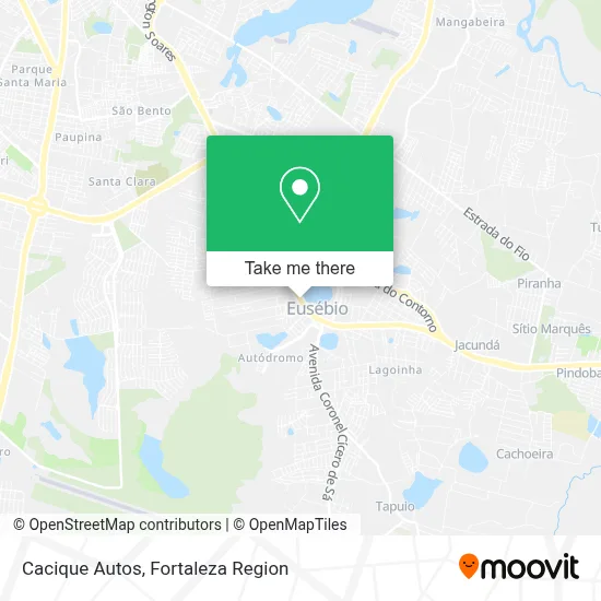Cacique Autos map