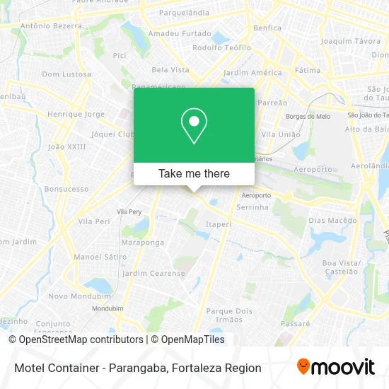 Motel Container - Parangaba map