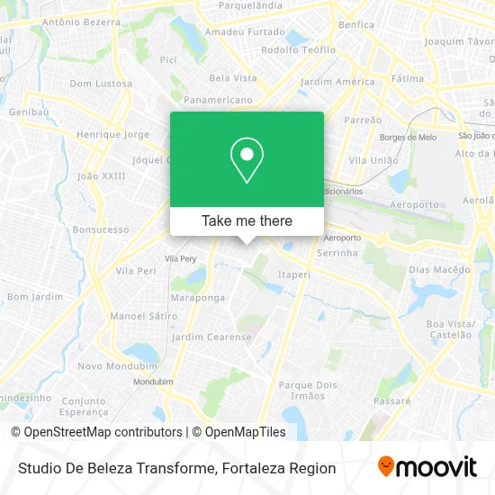 Studio De Beleza Transforme map