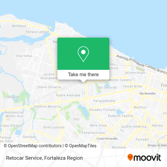 Retocar Service map