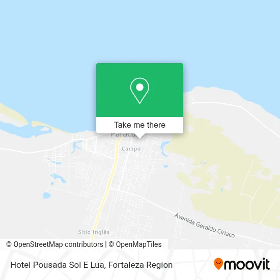 Hotel Pousada Sol E Lua map