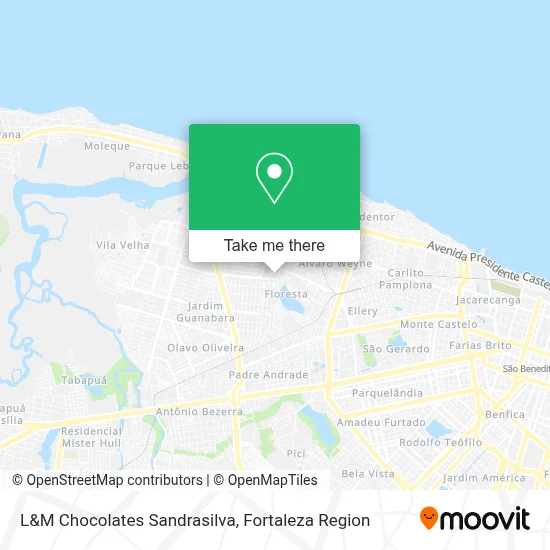 L&M Chocolates Sandrasilva map