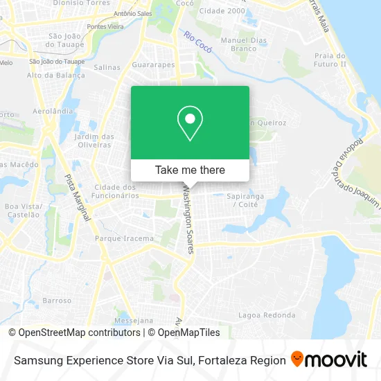 Samsung Experience Store Via Sul map