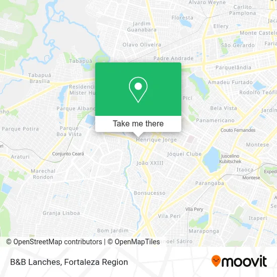 B&B Lanches map