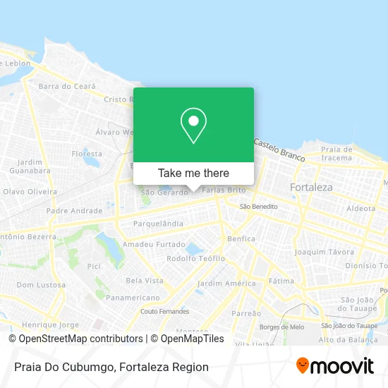 Praia Do Cubumgo map