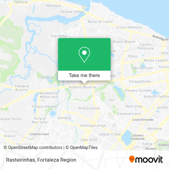 Rasteirinhas map