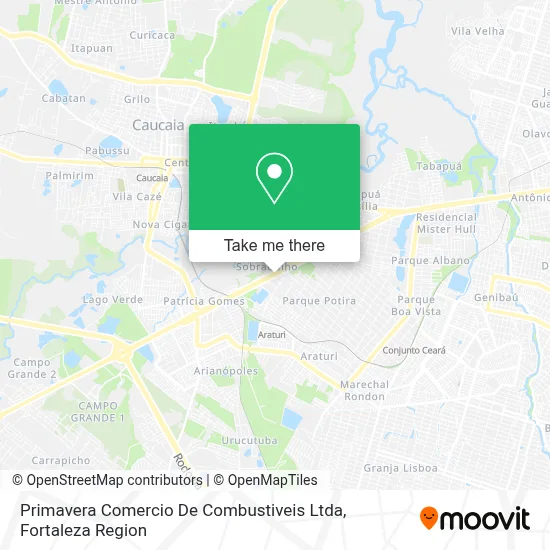 Primavera Comercio De Combustiveis Ltda map