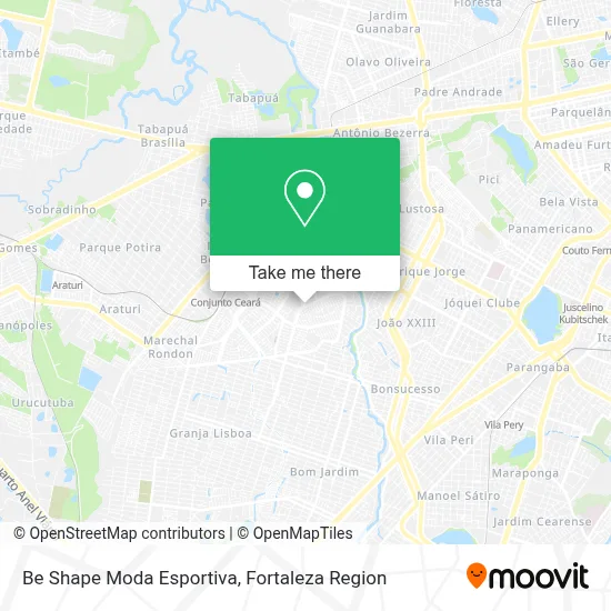 Be Shape Moda Esportiva map
