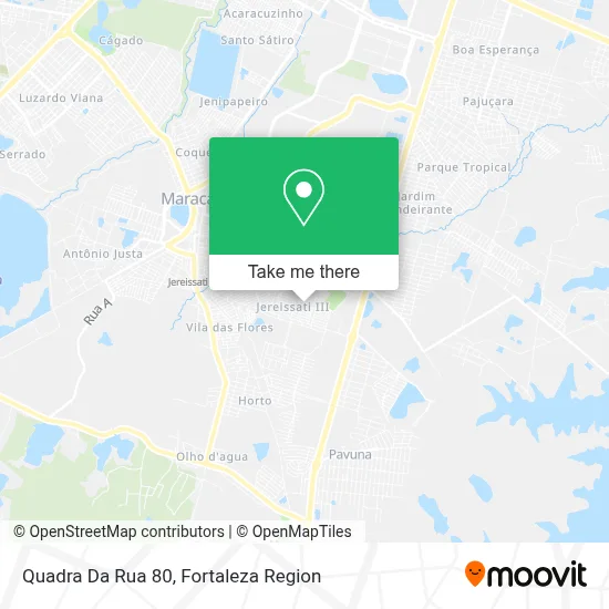 Quadra Da Rua 80 map