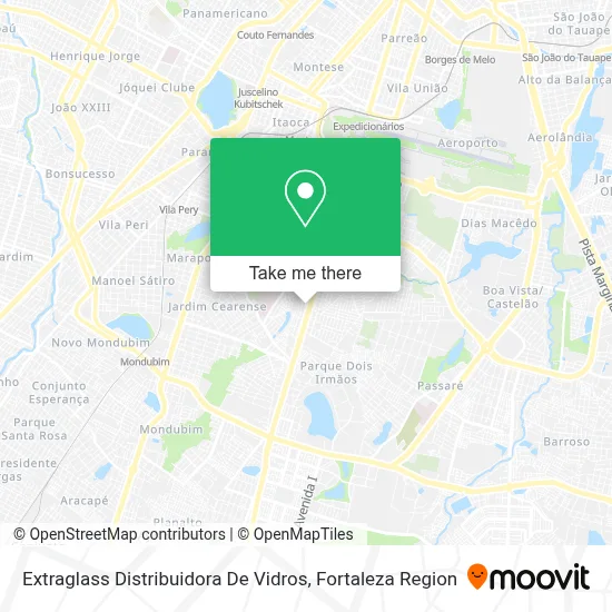 Extraglass Distribuidora De Vidros map