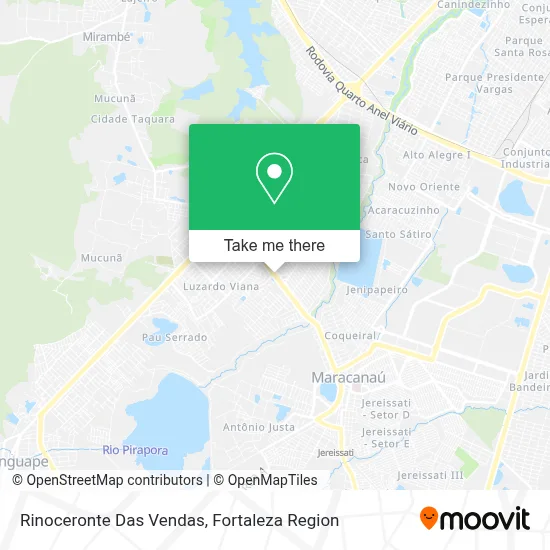 Rinoceronte Das Vendas map
