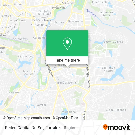Redes Capital Do Sol map