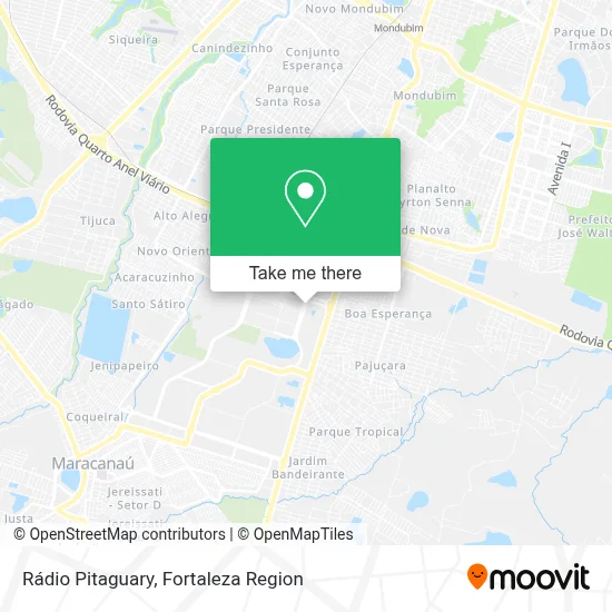 Rádio Pitaguary map