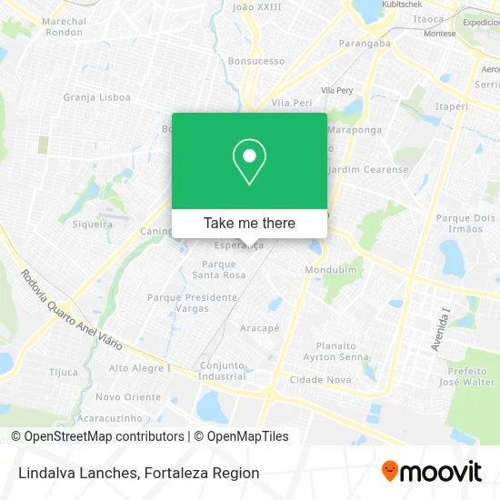 Lindalva Lanches map