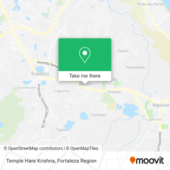 Temple Hare Krishna map