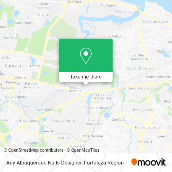 Any Albuquerque Nails Designer map