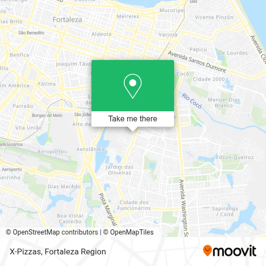 X-Pizzas map