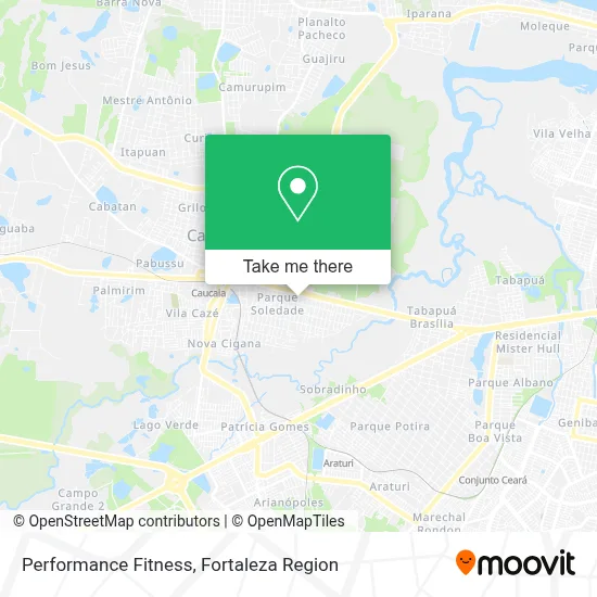 Performance Fitness map