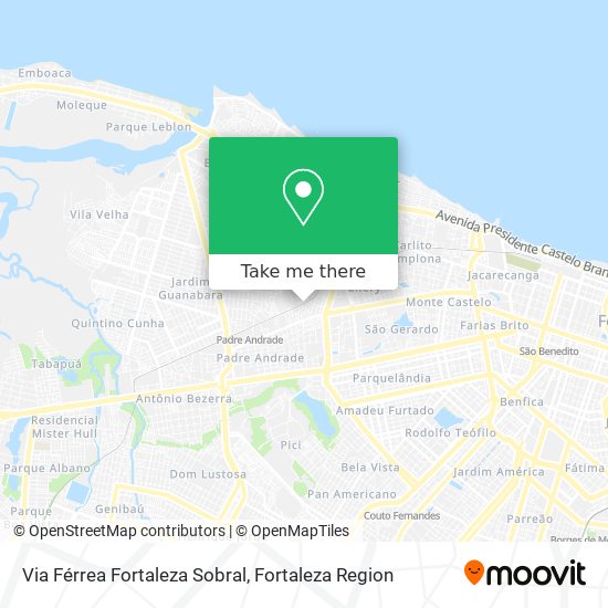 Mapa Via Férrea Fortaleza Sobral