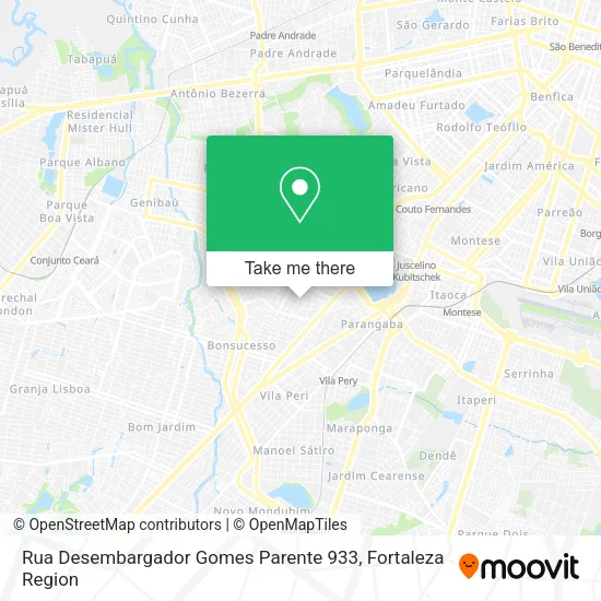 Rua Desembargador Gomes Parente 933 map