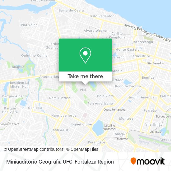 Mapa Miniauditório Geografia UFC