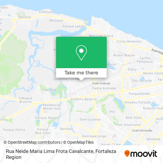 Mapa Rua Neide Maria Lima Frota Cavalcante