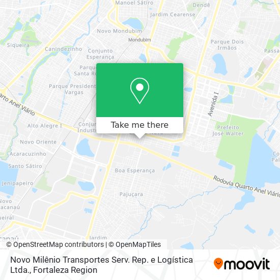 Novo Milênio Transportes Serv. Rep. e Logística Ltda. map