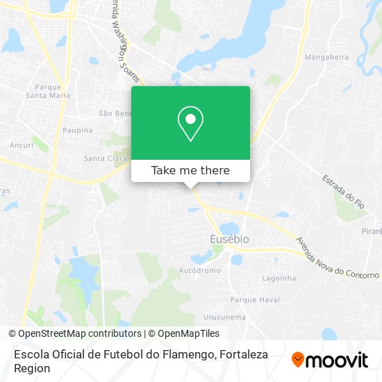 Mapa Escola Oficial de Futebol do Flamengo