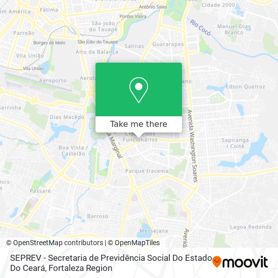 SEPREV - Secretaria de Previdência Social Do Estado Do Ceará map