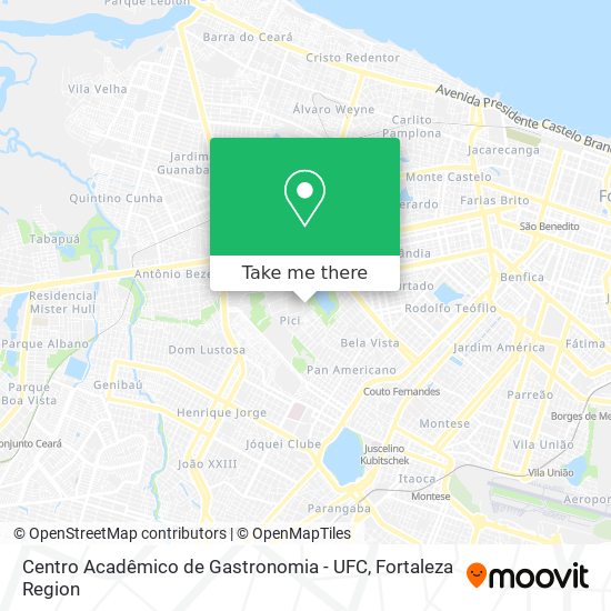 Mapa Centro Acadêmico de Gastronomia - UFC