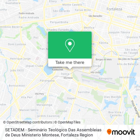 SETADEM - Seminário Teológico Das Assembleias de Deus Ministerio Montese map