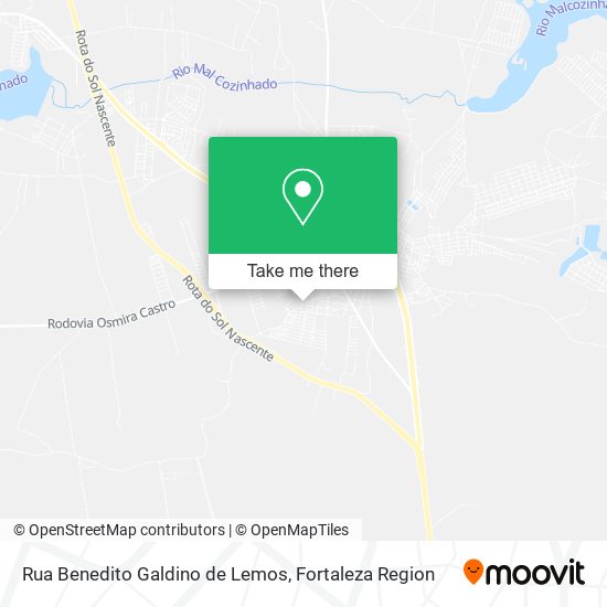 Mapa Rua Benedito Galdino de Lemos